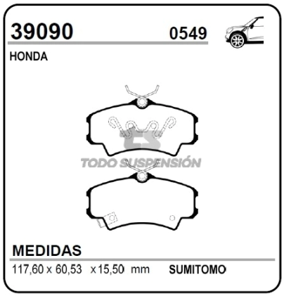 IM PAST. FRENO DEL. HONDA CIVIC (BRAZIL)