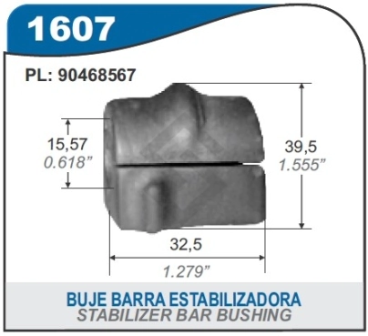 CH BUJE BARRA ESTABILIZADORA  DEL.  CORSA II / VECTRA - 16 MM.