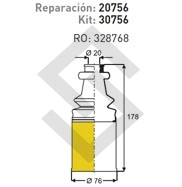 PG FUELLE S/EJE P.306 - PARTNER - BERLINGO L/CAJA - (C/CHAPA-GRASA Y ABRAZADERAS)