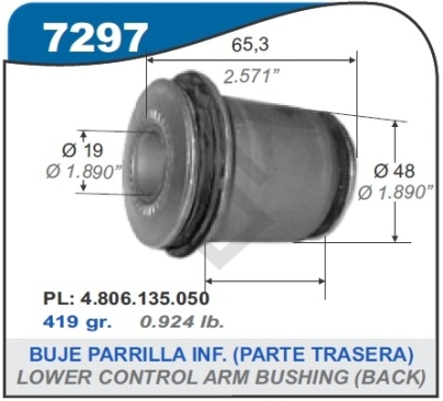 IM BUJE PARR. DEL.INF. TOYOTA HILUX SW4 3.0 97/04 - PARTE TRAS.