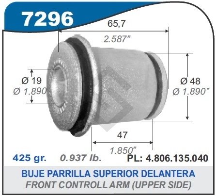 IM BUJE PARR. DEL.INF. TOYOTA HILUX SW4 3.0 97/04 - PARTE DEL.