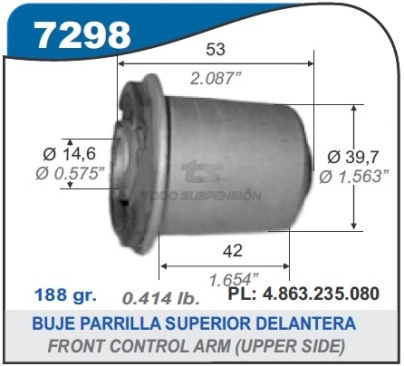 IM BUJE PARR.SUP. TOYOTA HILUX SW4 3.0 97/04