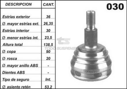 VW JTA.HOMOC. BORA / GOLF IV / PASAT 6CIL / GOLF 6 CIL. / AUDI A3