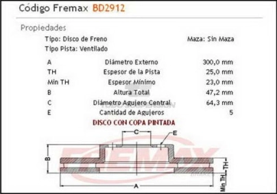 IM DISCO FRENO DEL. (V) HONDA CR-V 05/... NEW CIVIC 07/...