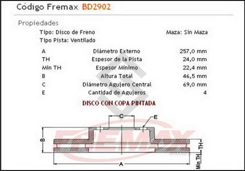 IM DISCO FRENO DEL. (V) HYUNDAI ELANTRA 01/04