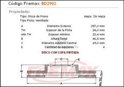 IM DISCO FRENO DEL. (V) HYUNDAI ELANTRA 01/04