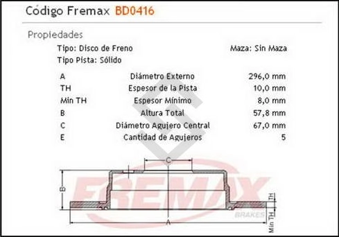 IM DISCO FRENO TRAS. (S) M. BENZ VIANO / VITO II  03/...