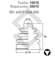 IM KIT REPARAC.FUELLE S/EJE HONDA CIVIC 00/05 /  FIT 02/...  - L/CAJA DER/IZQ.