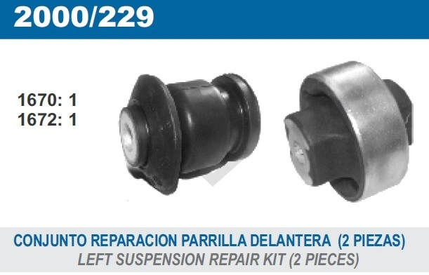 FT CONJUNTO REPARACION PARRILLA SUSP. DEL. PUNTO / LINEA (2 PIEZAS)