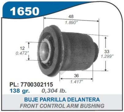 RT BUJE PARRILLA DEL. MEGANE II - PESTANA PARTE DEL.
