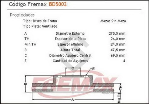 IM DISCO FRENO DEL. (V) KIA CERATO 04/08