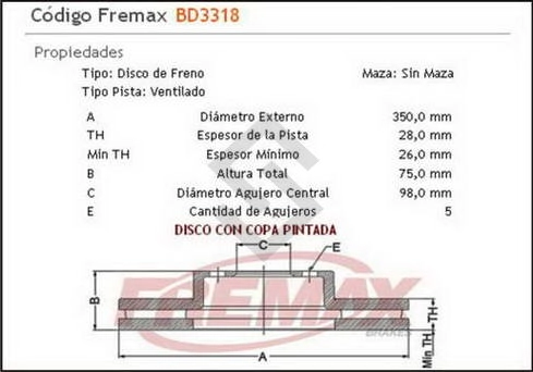 IM DISCO FRENO TRAS. IZQ. (V) PORSCHE 911 GT3 - TYPE 997 07/...