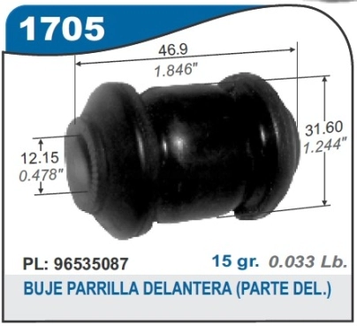 CH BUJE PARRILLA DEL. PARTE DEL.  AVEO