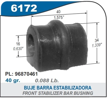 CH BUJE BARRA ESTABIL. (DIAM. 16MM)  AVEO