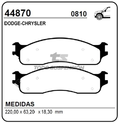 **IM PAST. FRENO DEL. DODGE RAM 2500 / RAM 3500 03/...