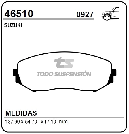 IM PAST. FRENO DEL. SUZUKI GRAND VITARA JIII - XL 7 06/...