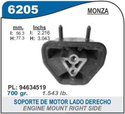 CH SOPORTE MOTOR DER. MONZA 