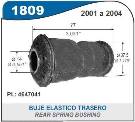 FT BUJE ELASTICOS TRAS. PARTE TRAS. FIORINO