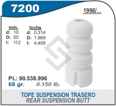 CH TOPE SUSP. TRAS.  VECTRA 96/...