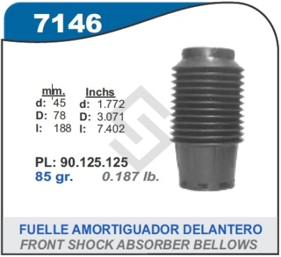 VR FUELLE AMORT. DEL. DUCATO / BOXER / JUMPER