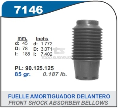 VR FUELLE AMORT. DEL. DUCATO / BOXER / JUMPER