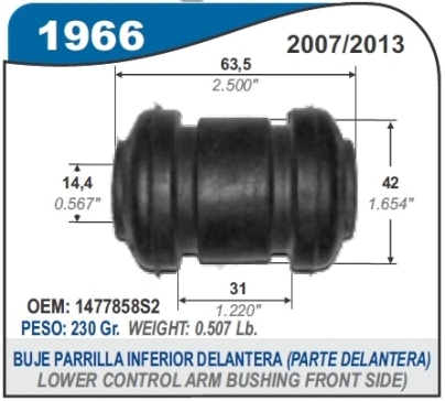 FD BUJE PARRILLA DEL. FOCUS II 08/... KUGA 07/13 - VOLVO S40 08/10 - PARTE DELANTERA