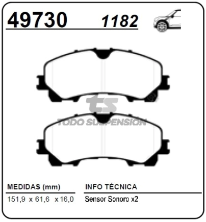 CH PAST. DEL. S-10 / TRAILBLAZER 2.8 17/... NISSAN ROGUE/X-TRAIL 13/...