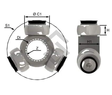 PG TRICETA P.207/208 / C3 - 35.16MM - 29 ESTRIAS