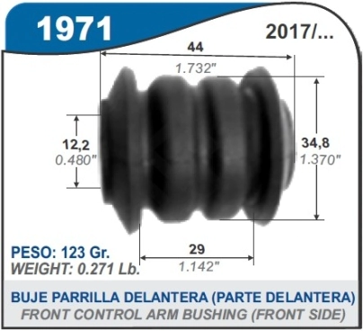 RT BUJE PARR. DEL. KWID 17/... CARRETEL- 1 TUBO - PTE. DELANTERA