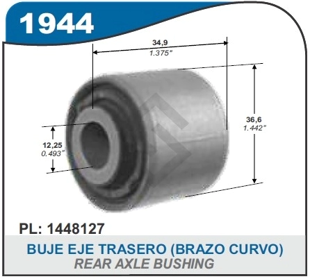 FD BUJE EJE TRAS. FOCUS III / KUGA 13/... - BRAZO CURVO