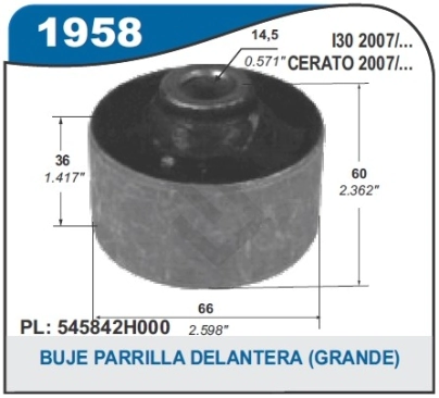 IM BUJE PARRILLA DEL. POST. HYUNDAI I30 07/... KIA CERATO 07/...